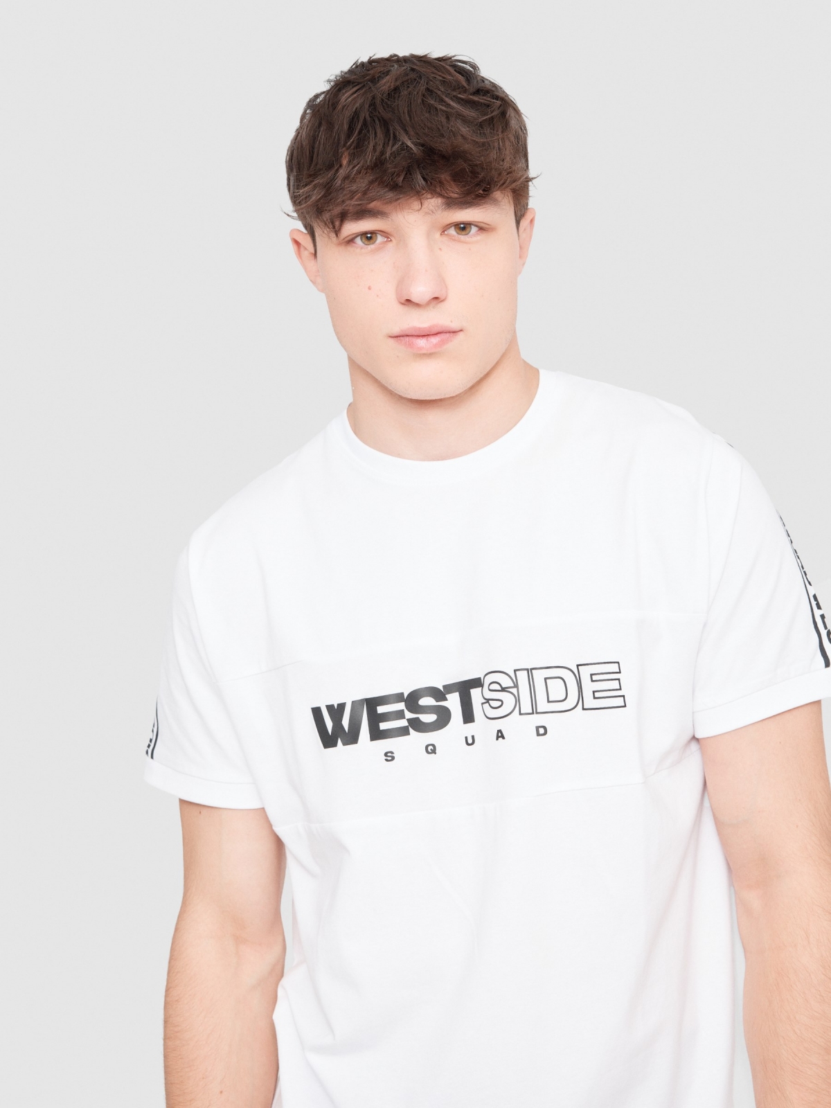 Camiseta Westside blanco vista detalle