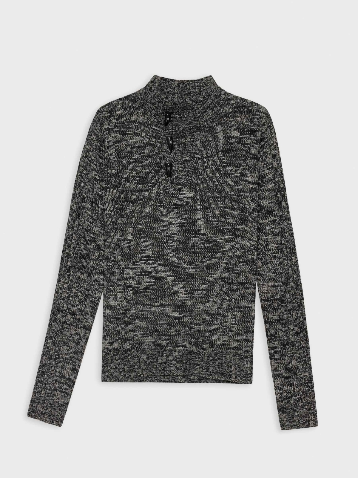  Fleece turtleneck sweater dark grey