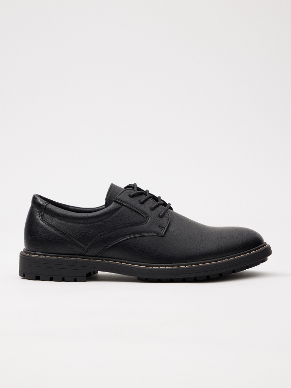 Classic basic leatherette shoe black
