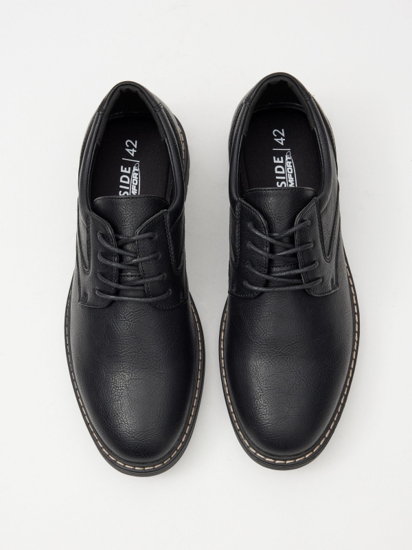 Classic basic leatherette shoe black zenithal view