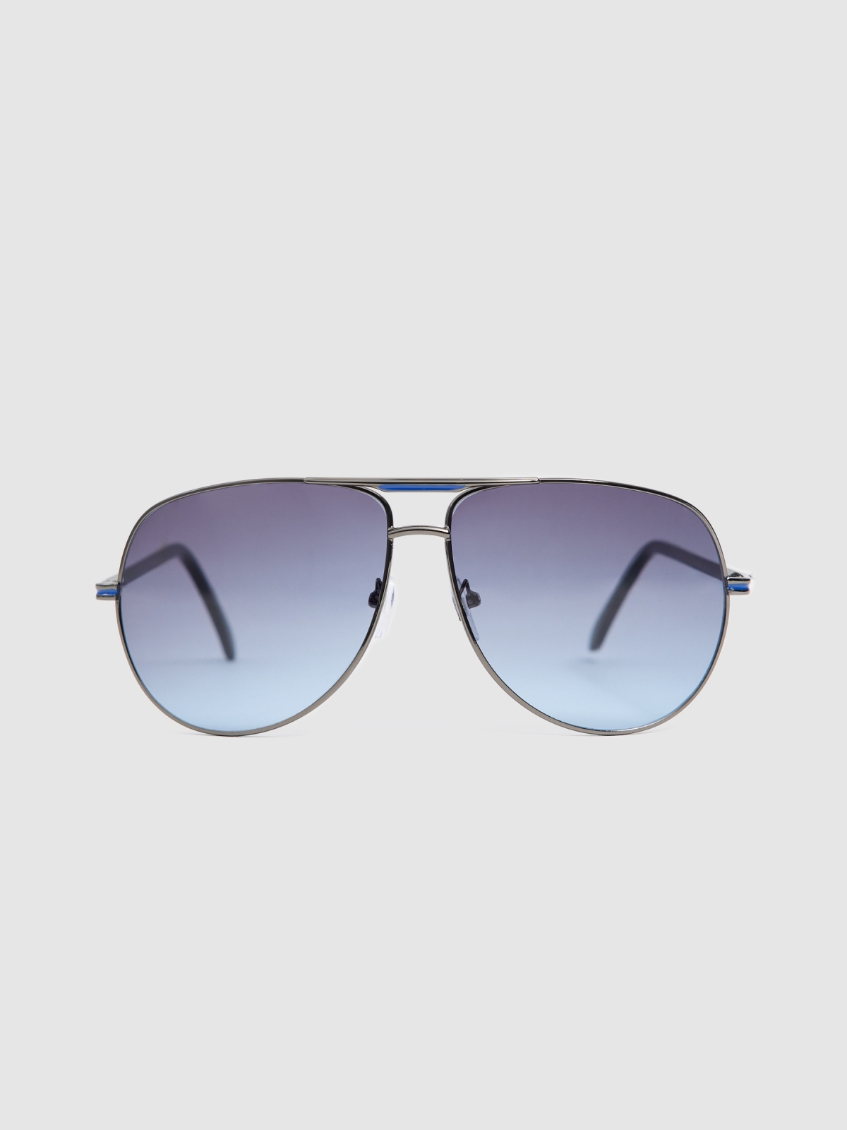 Metallic aviator sunglasses blue