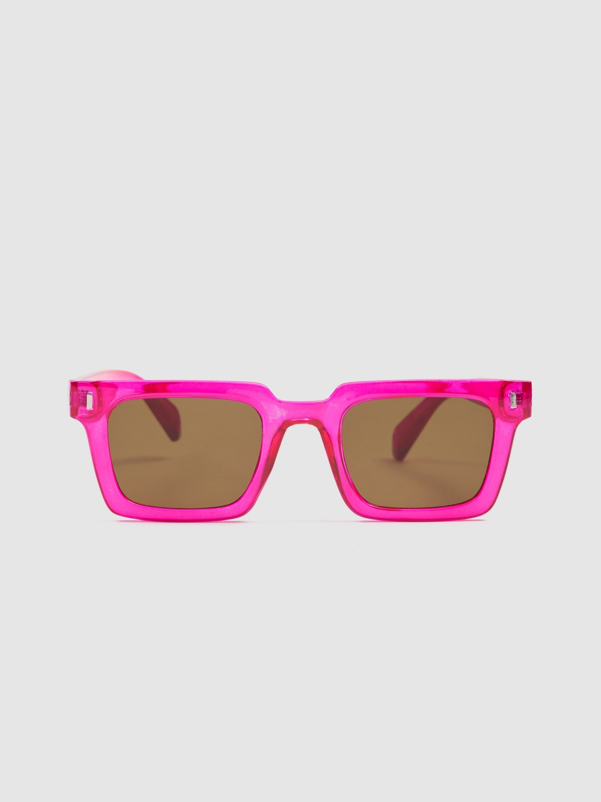 Square acetate sunglasses pink