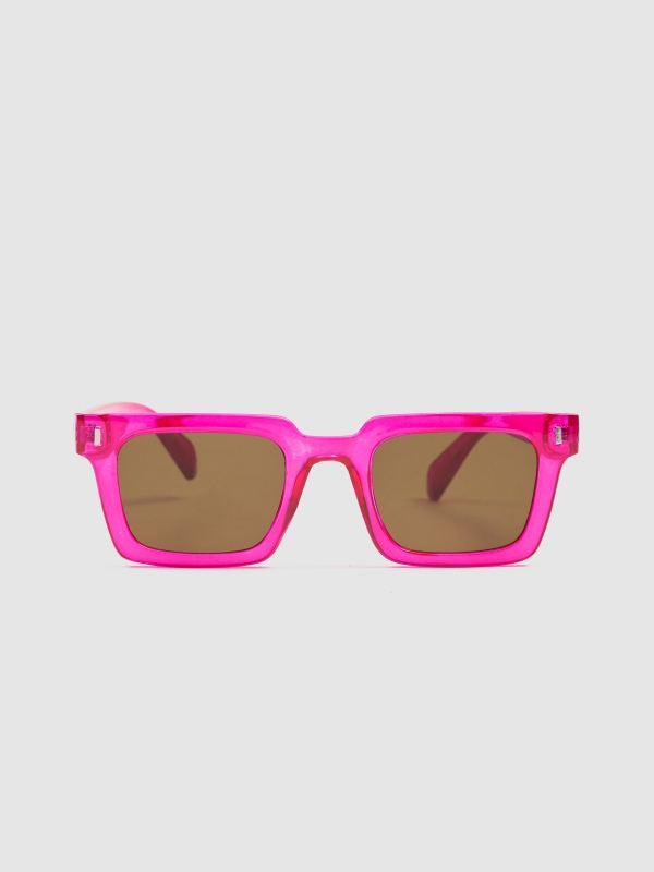 Gafas de sol de pasta cuadradas rosa