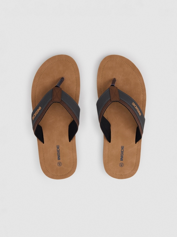 Combined sandal dark brown