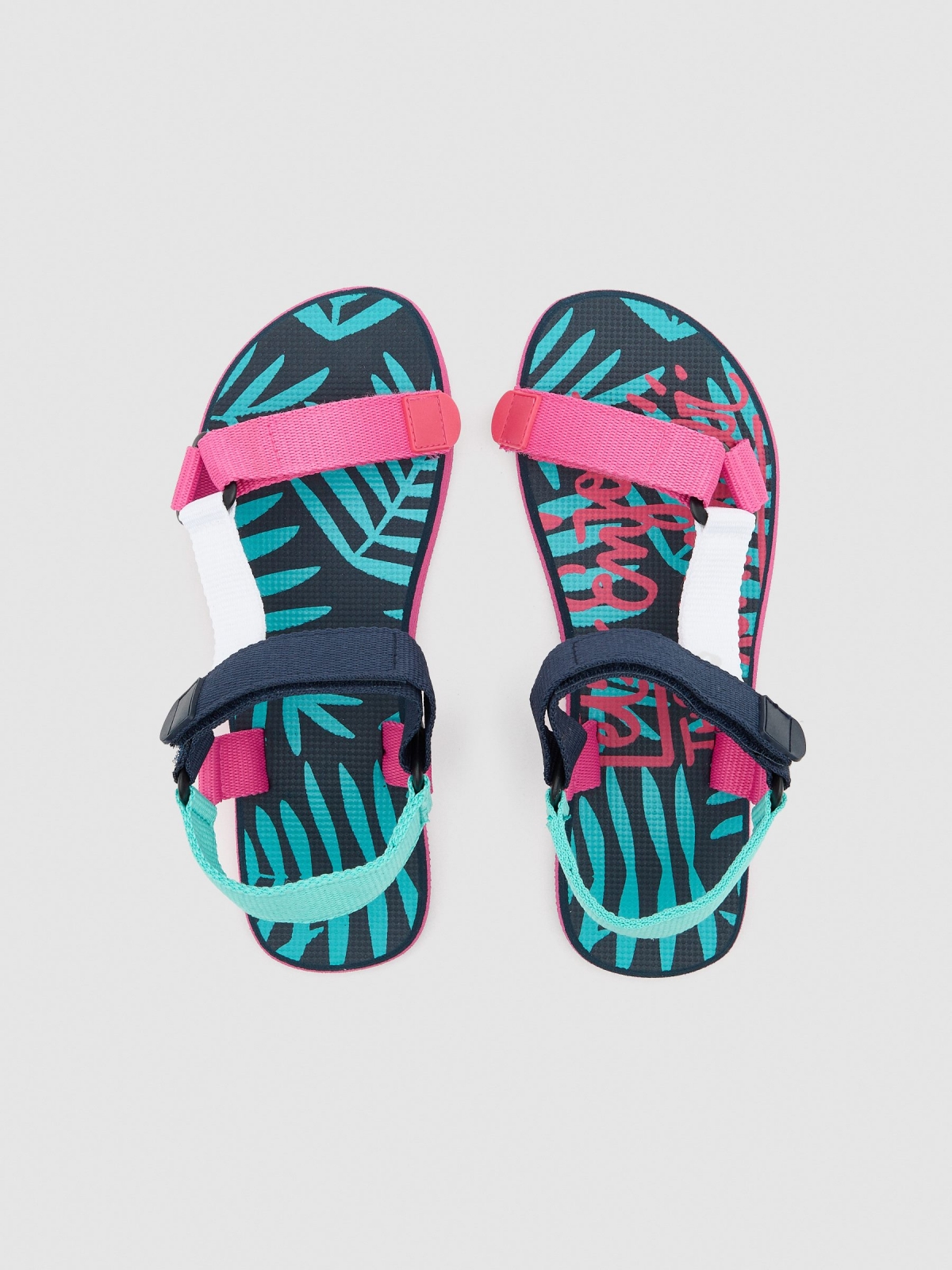 Palm tree slippers multicolor