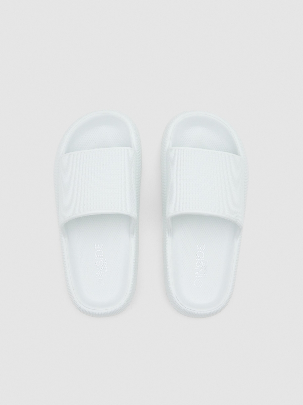 Comfort beach flip flops white