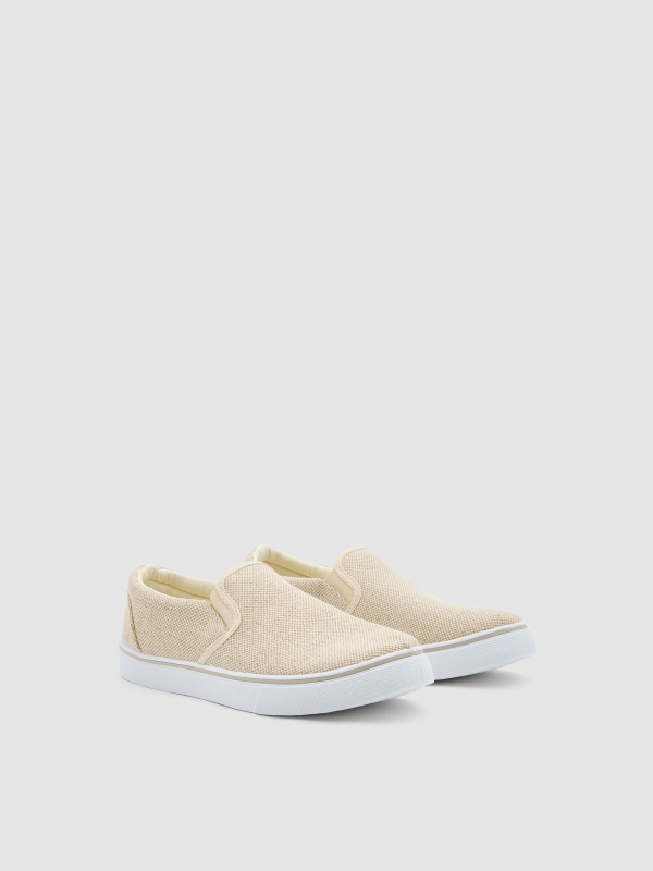 Basic canvas trainer sand 45º front view