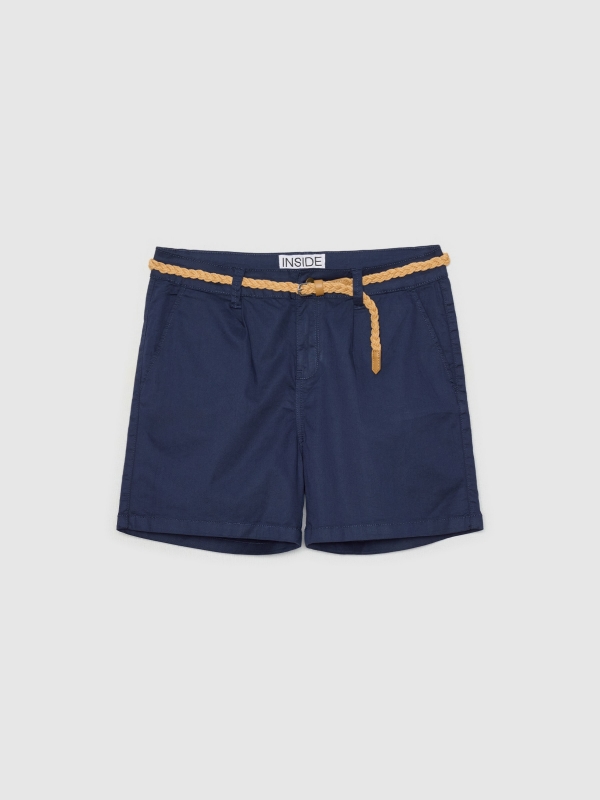  Shorts with belt blue