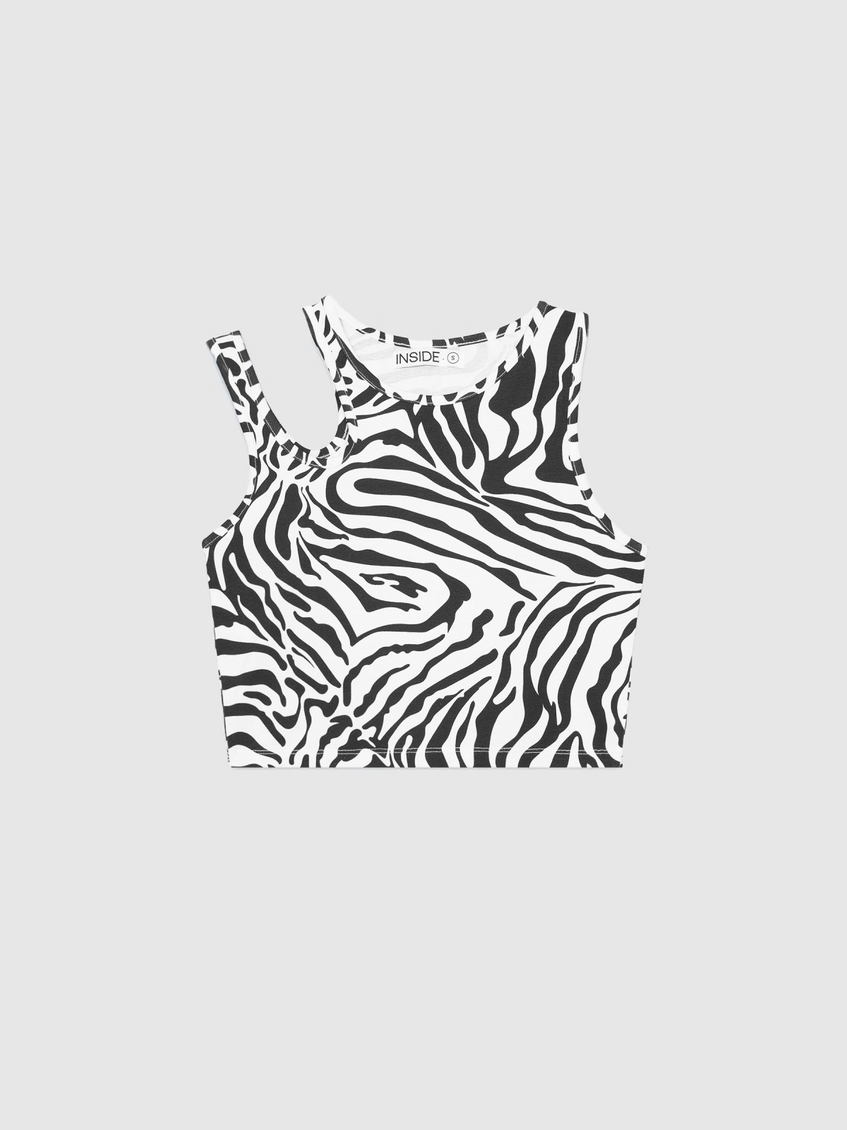  Top cut out zebra multicolorido
