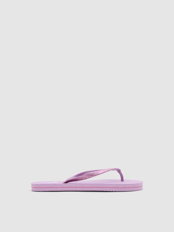 Basic flip-flops pink lateral view