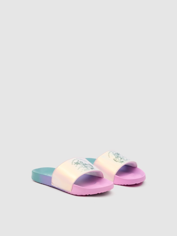 Holographic flip-flops multicolor lateral view