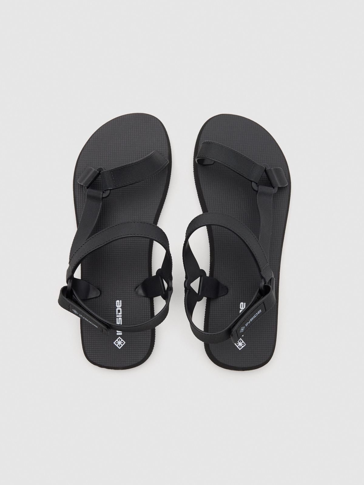 Velcro strips sandal black
