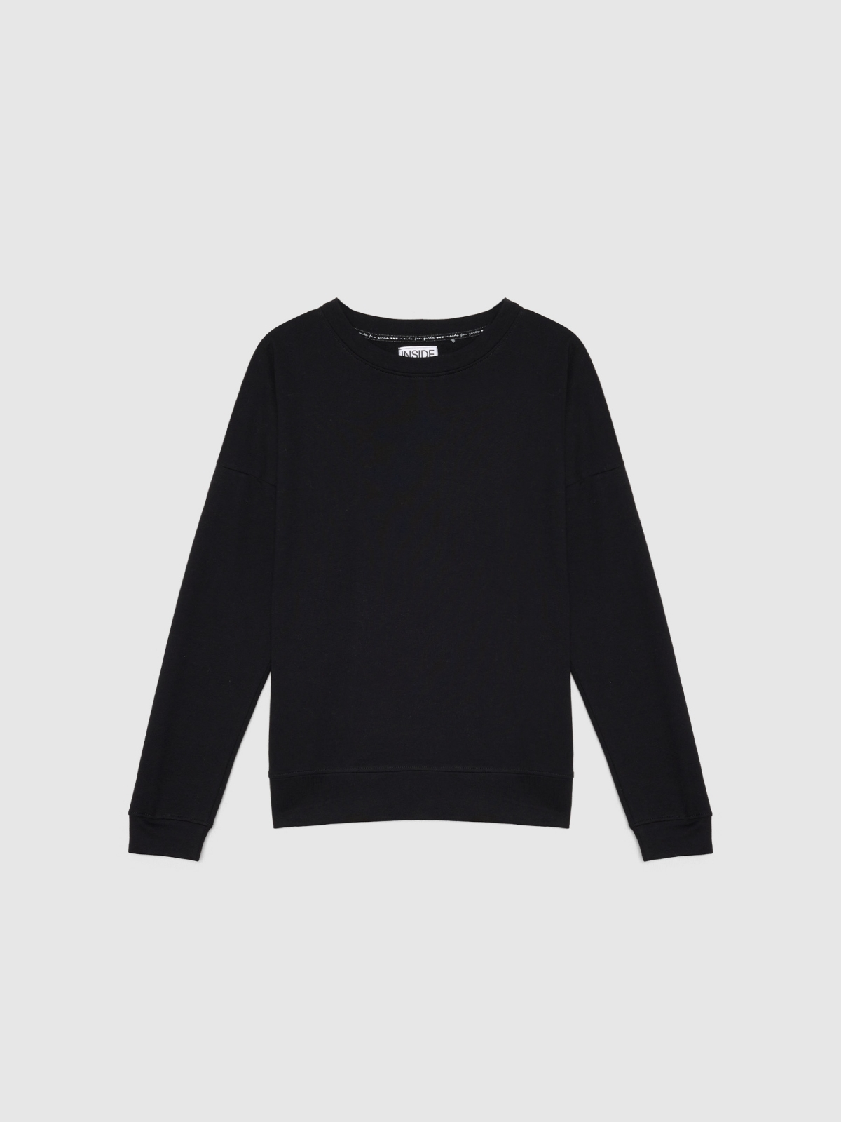  Sweatshirt básica preto