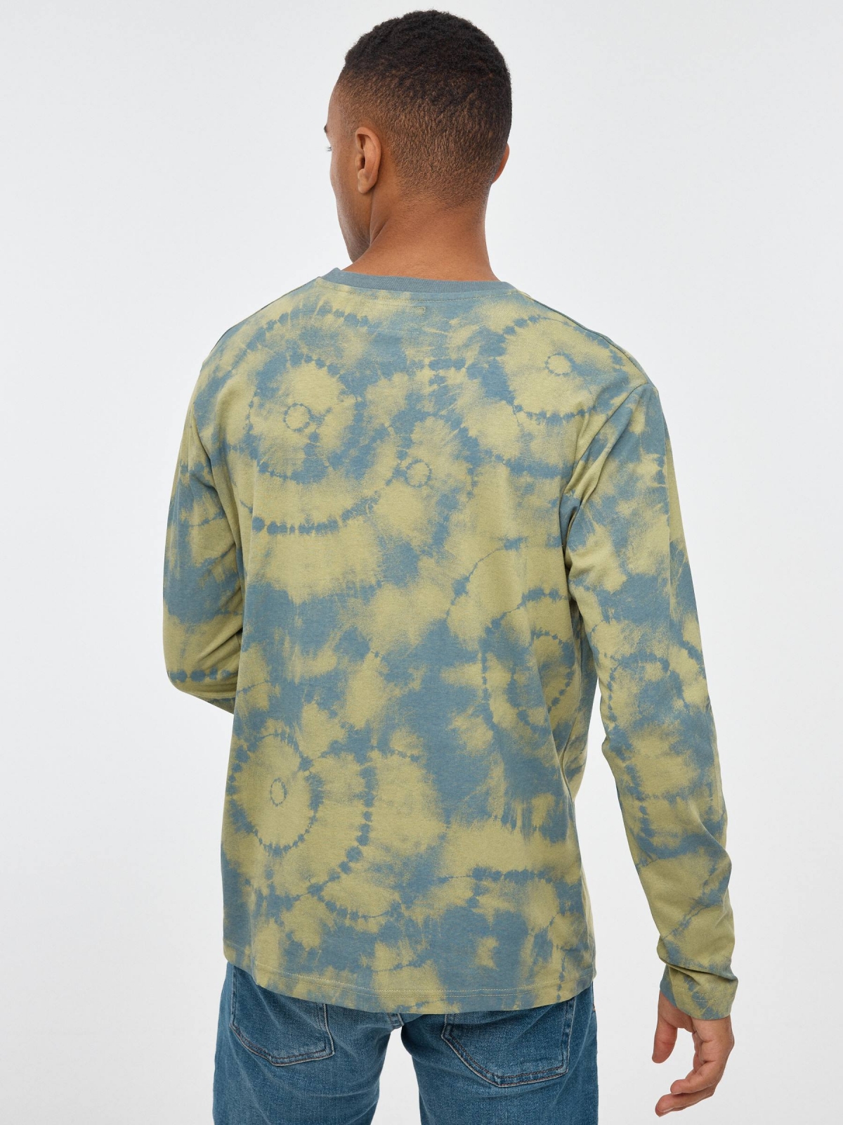 T-shirt com print do Grand Canyon azul aço vista meia traseira