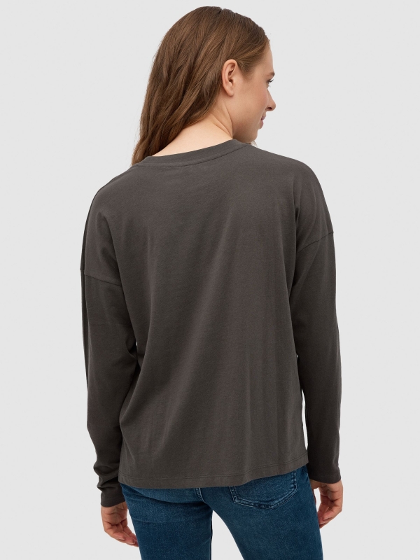 T-shirt Racing 2015 cinza escuro vista meia traseira