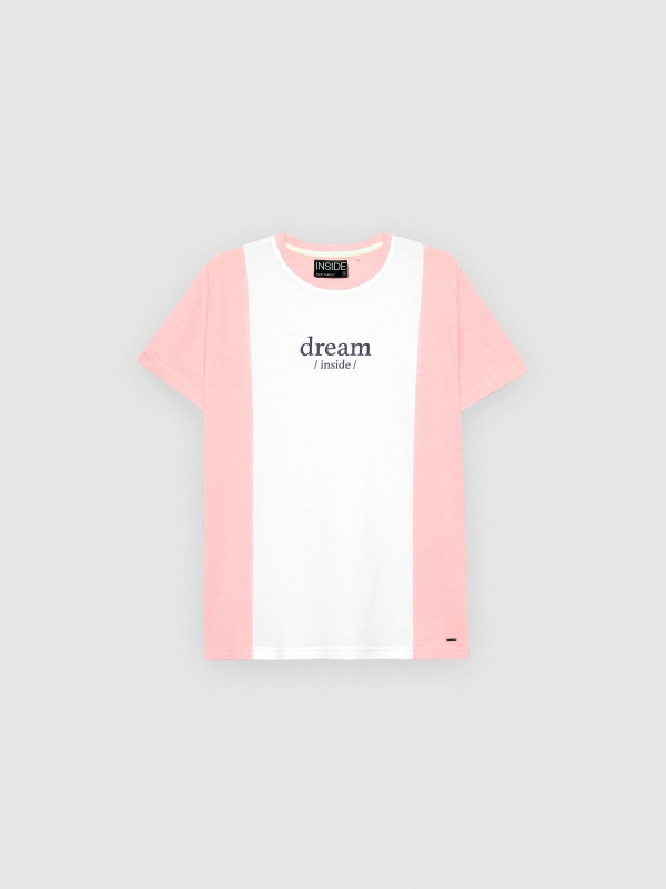  T-shirt Color Block rosa