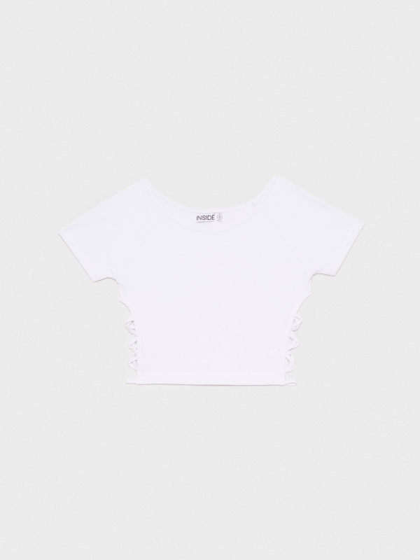  Crop top com cut out branco