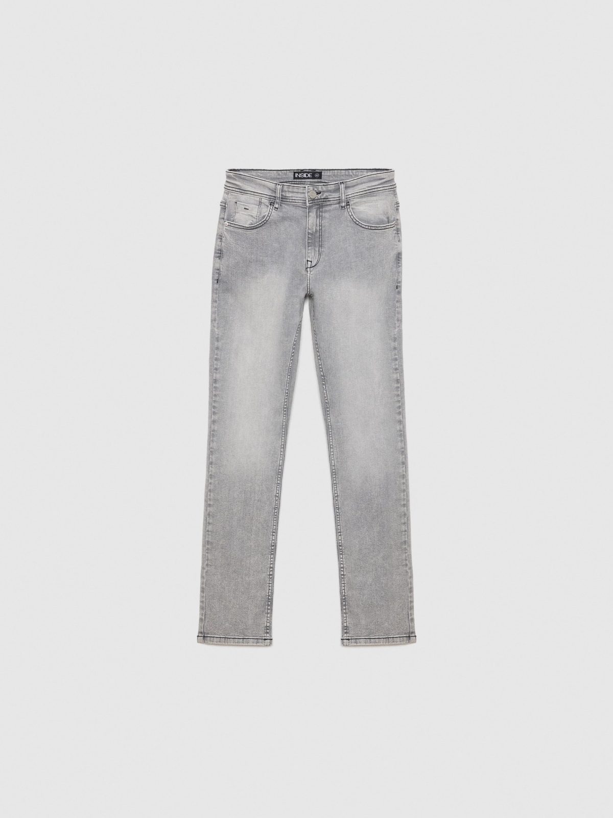  Jeans regular denim gris gris