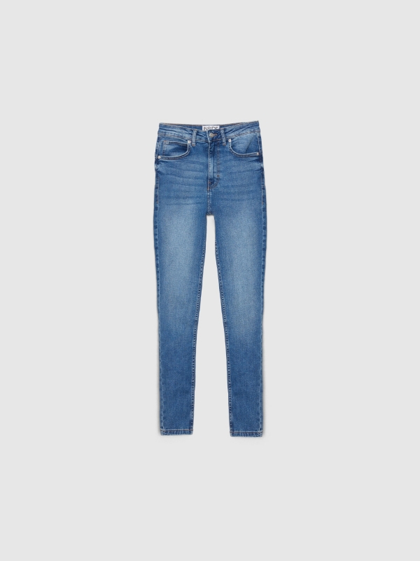  Skinny jeans push up high rise blue