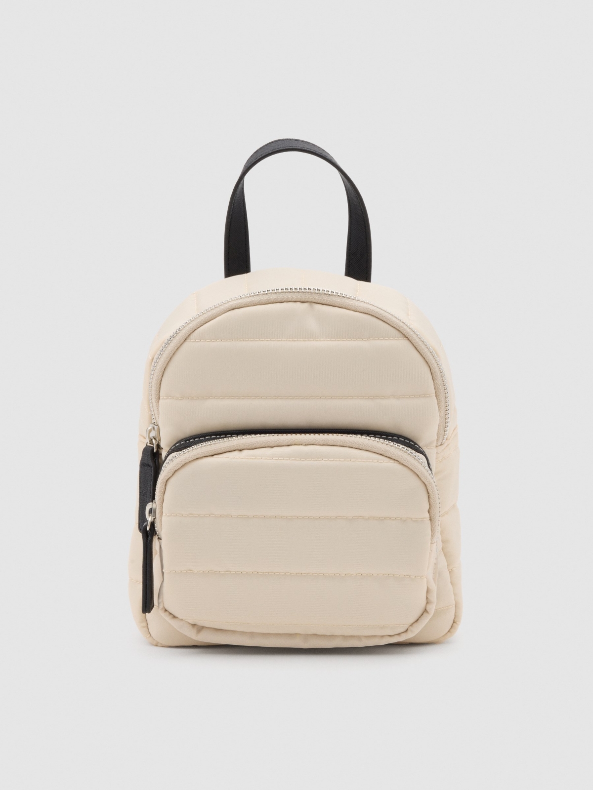 Mini padded backpack beige