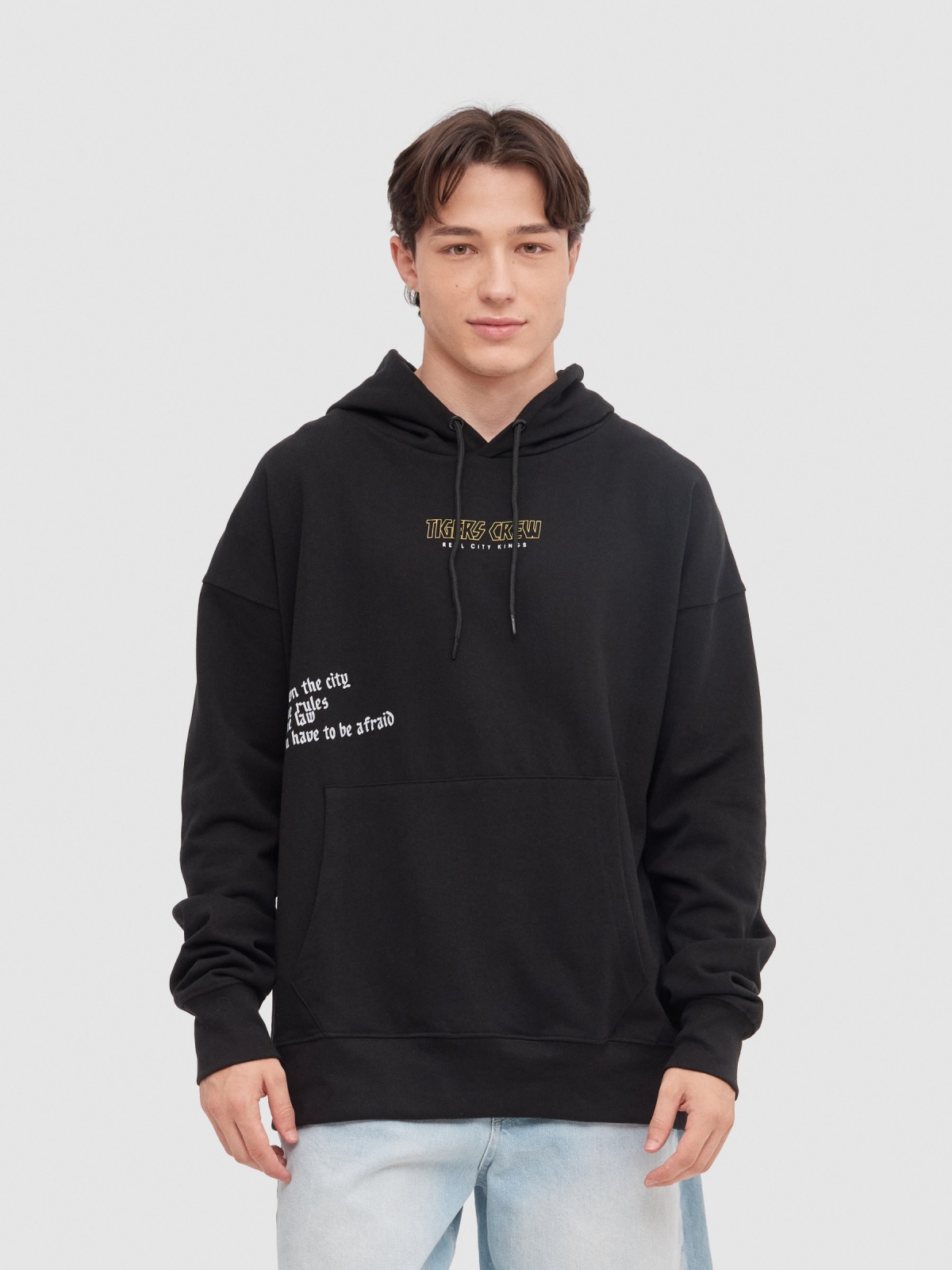 Tigers Crew Sweatshirt black middle front view