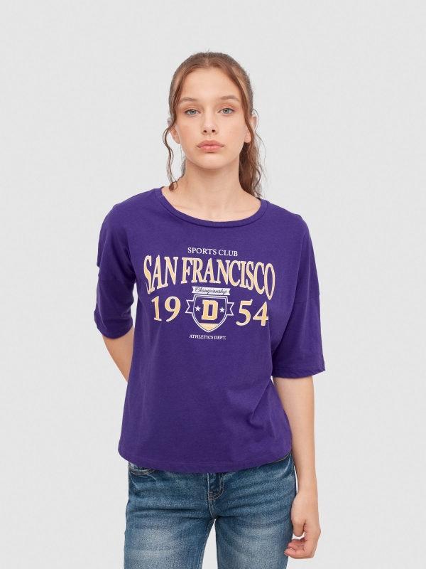 Camiseta San Francisco 1954 violeta vista media frontal