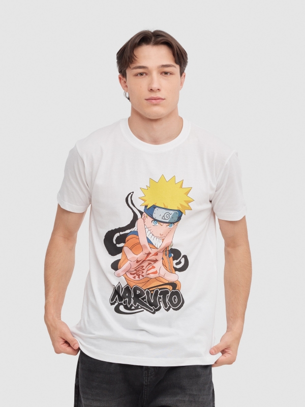 Naruto T-shirt white middle front view