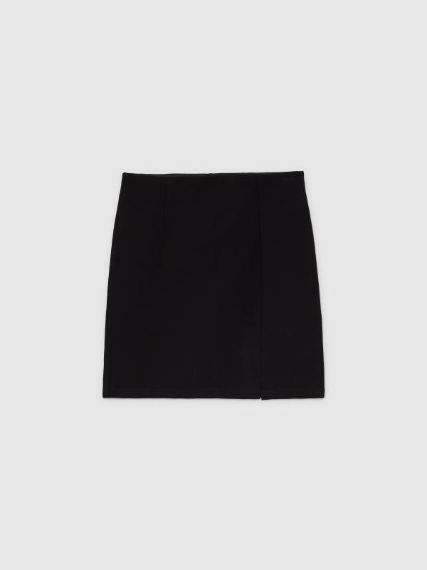  Basic skirt with opening black