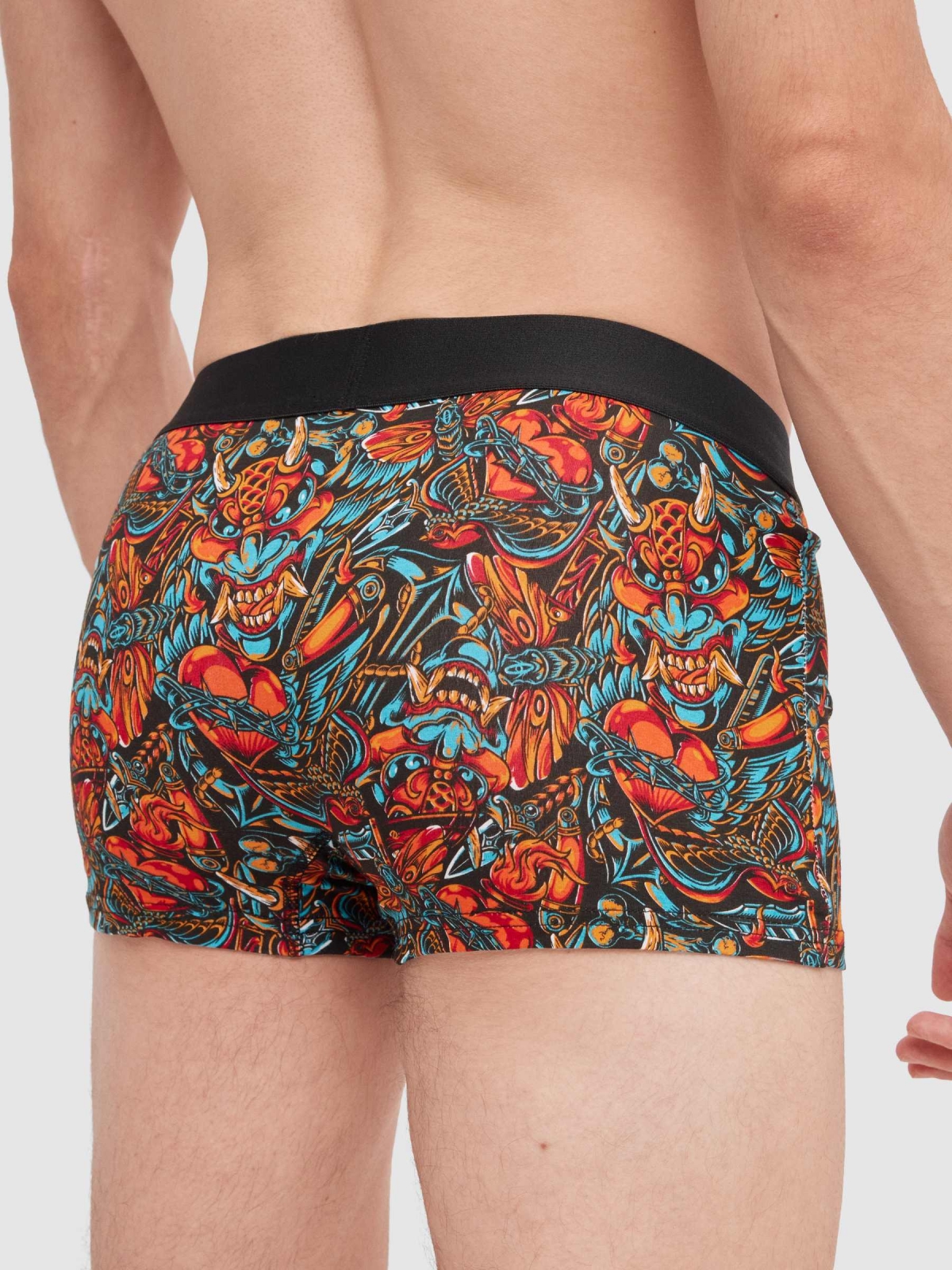 Cuecas boxer estampadas Pack 4 multicolorido vista detalhe