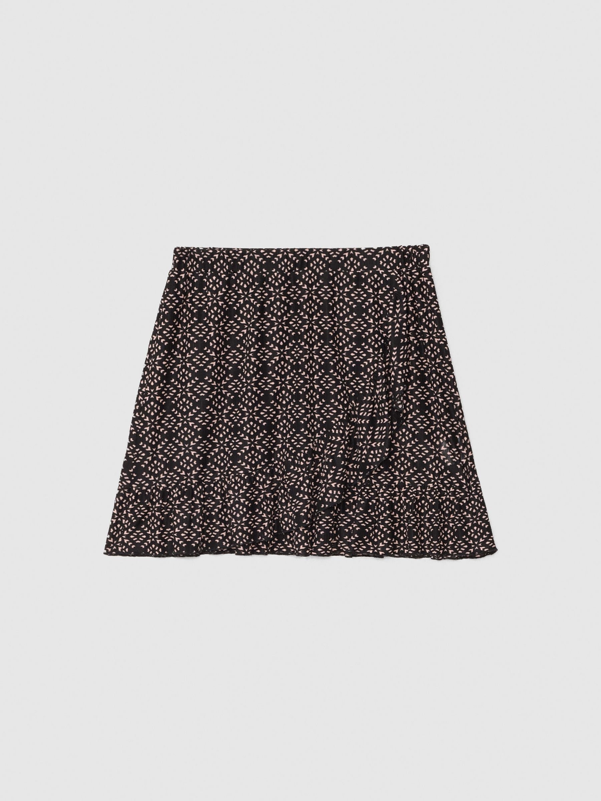  Mini ruffle skirt black