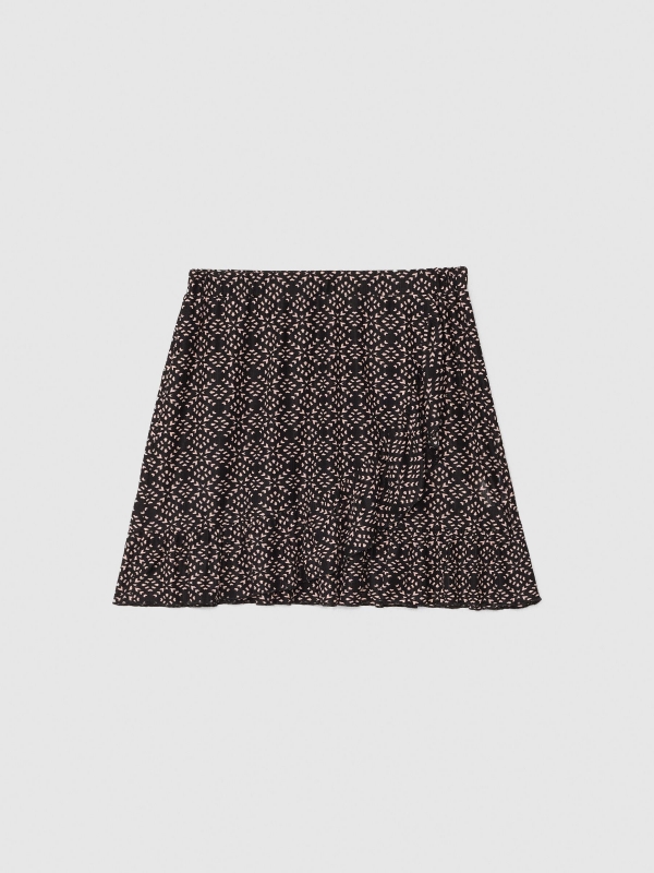  Mini ruffle skirt black