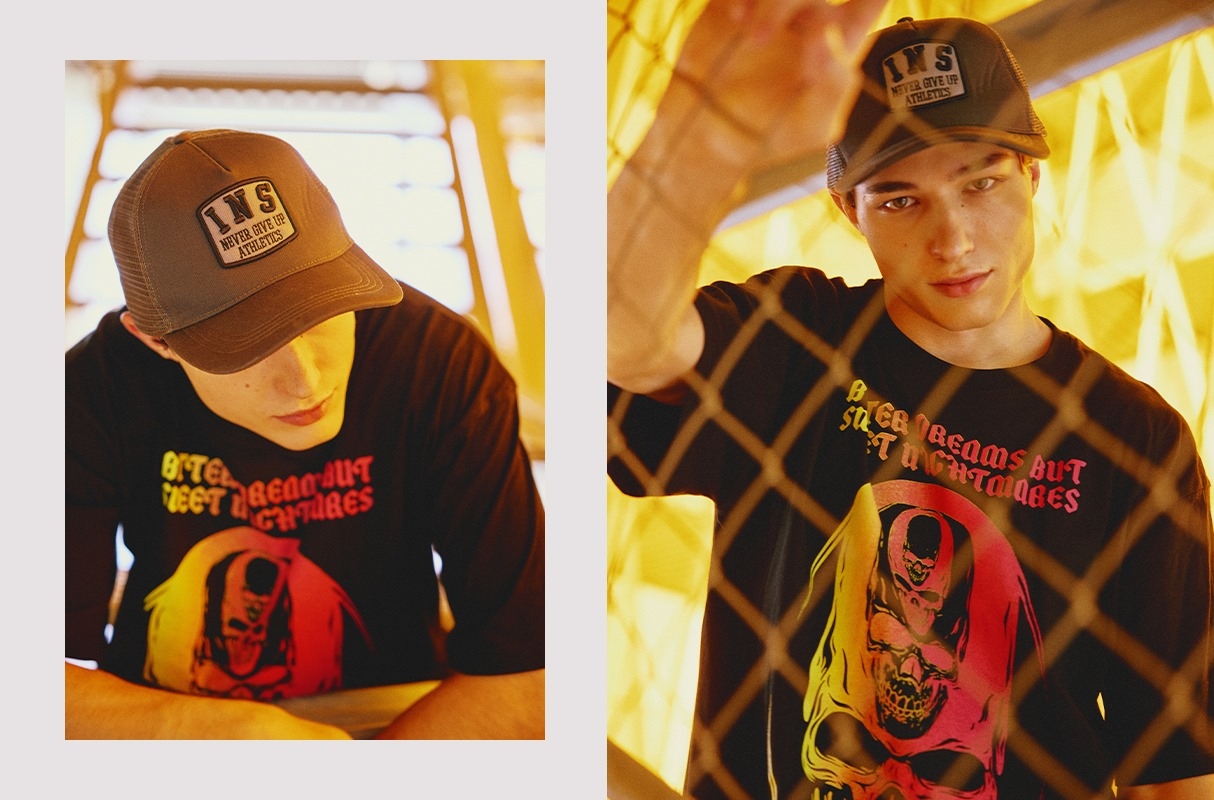 Boné trucker azul escuro