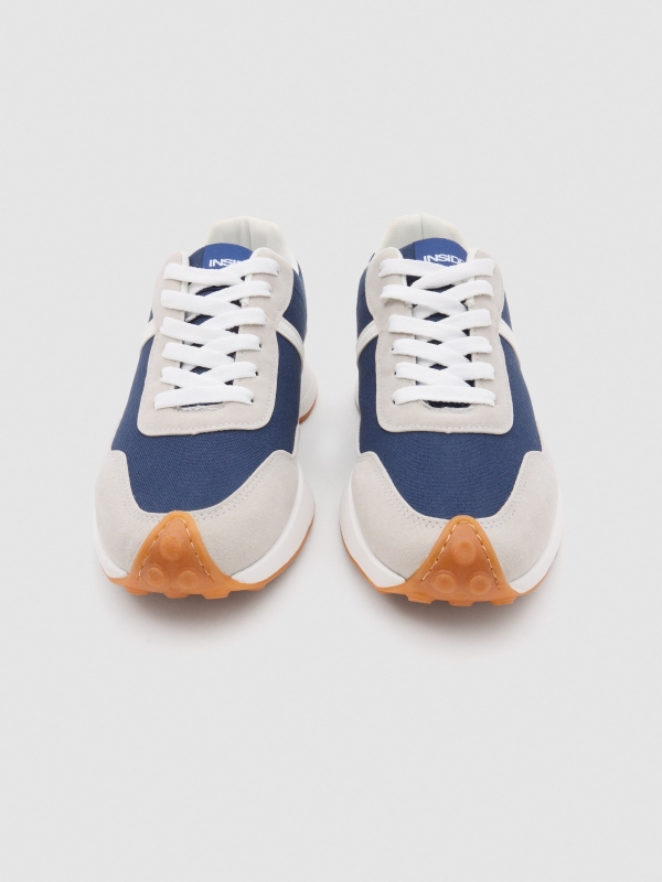 Combined casual sneaker blue detail view