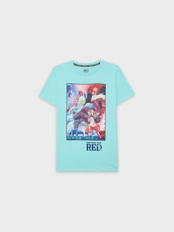  T-Shirt Filme One Piece azul claro