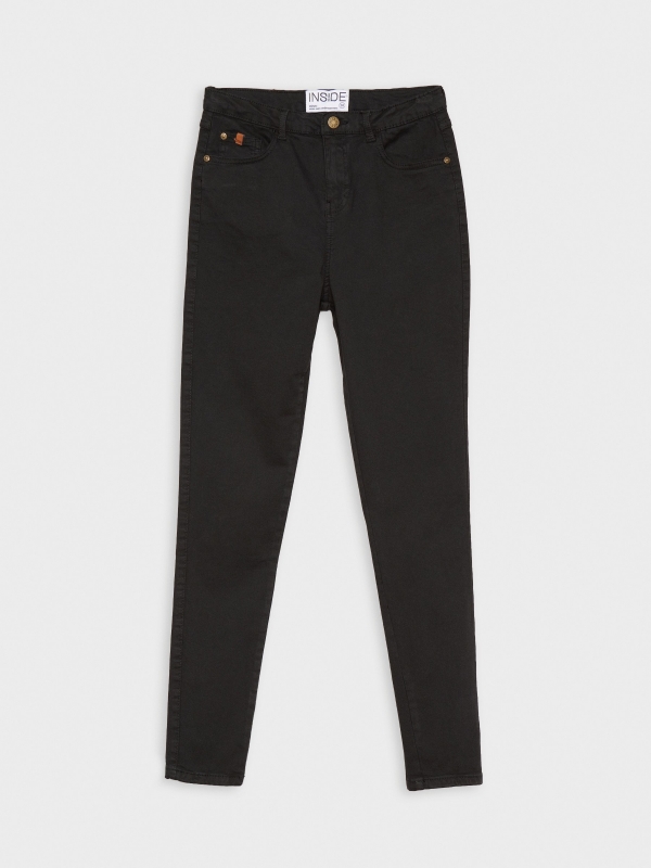  High rise skinny pants black