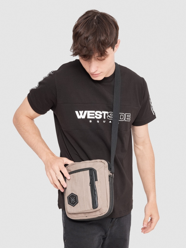  Bolsa de ombro bolso externo marrom