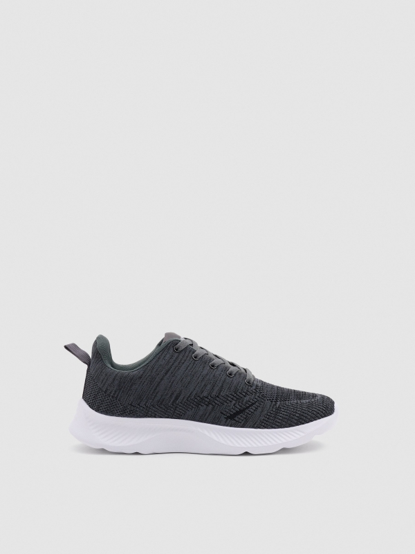 Elastic running trainers dark grey