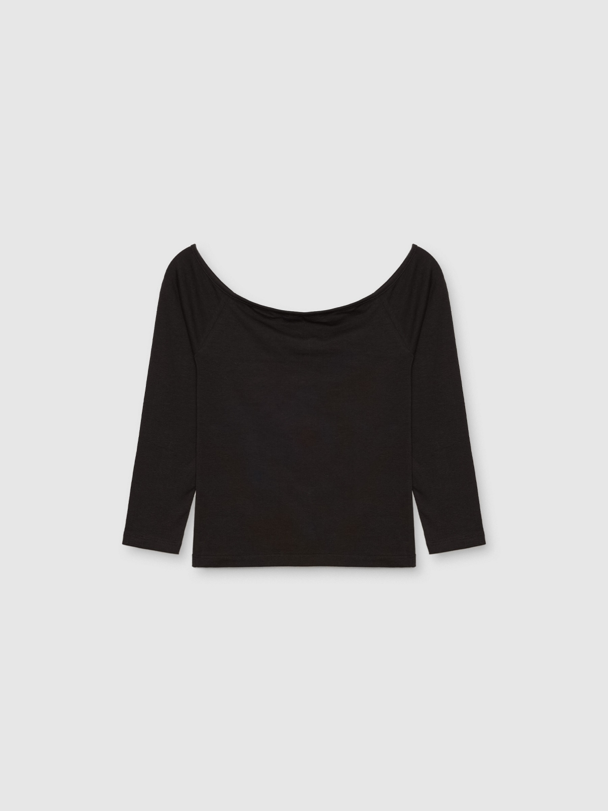  Long sleeve black rib t-shirt black