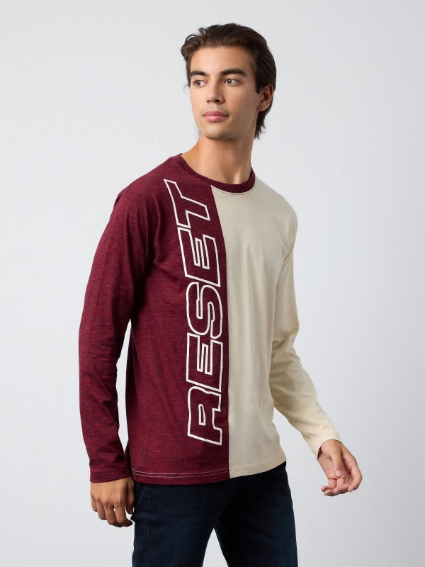 Reset regular T-shirt garnet middle front view