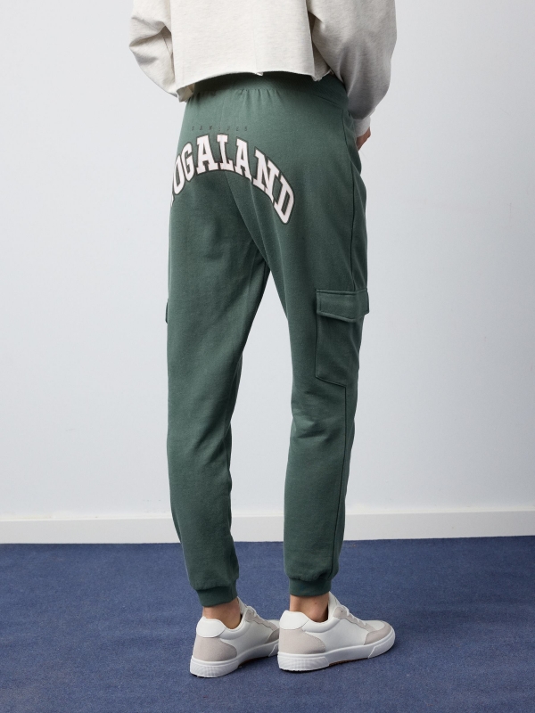 Rogaland jogger pants greyish green middle back view