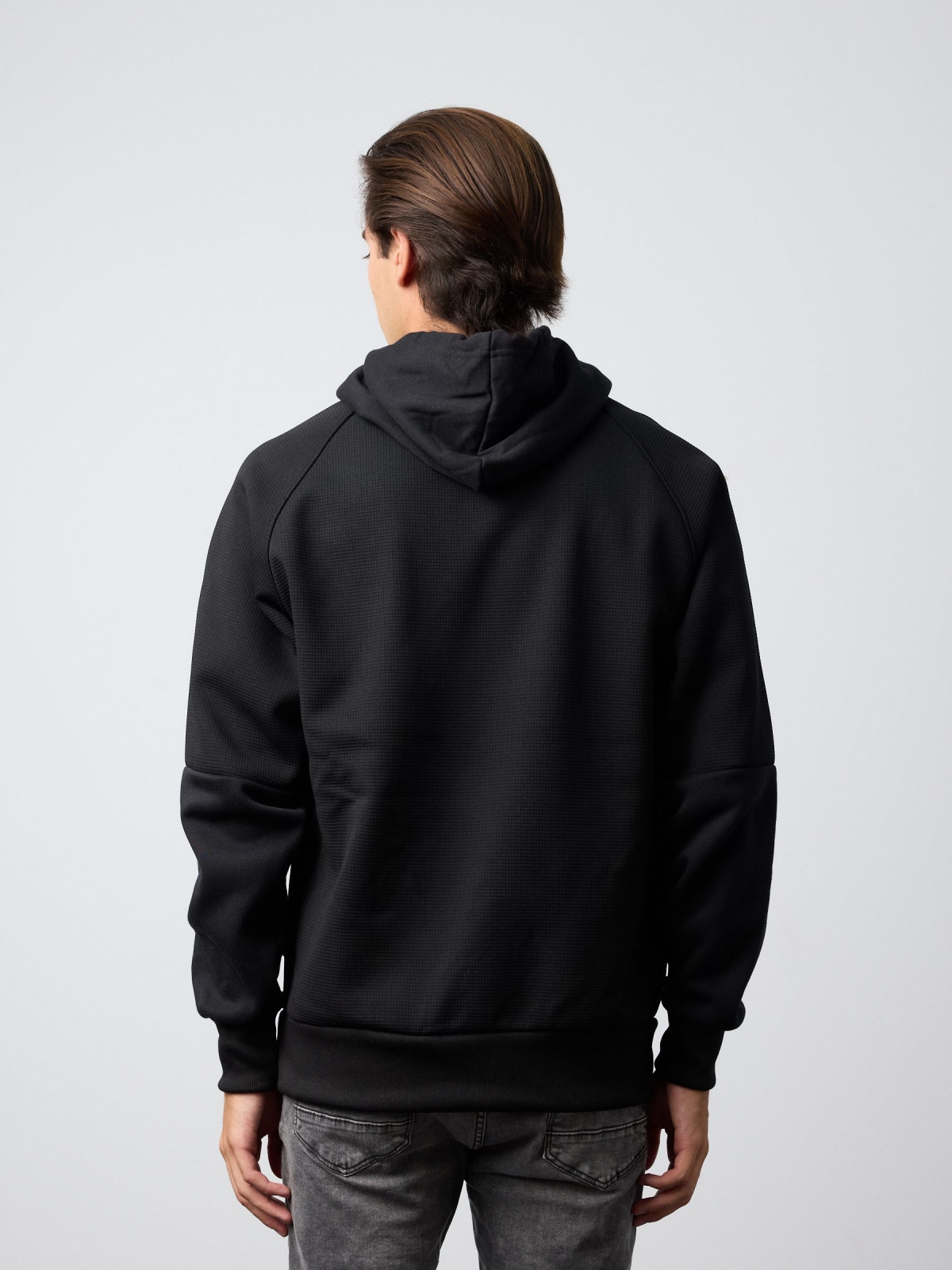 Strong Sweatshirt black middle back view