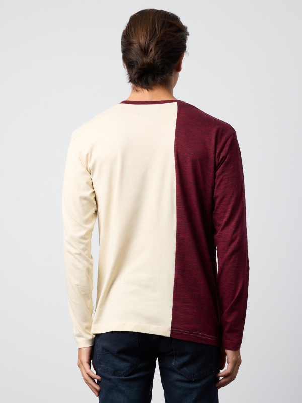 Reset regular T-shirt garnet middle back view