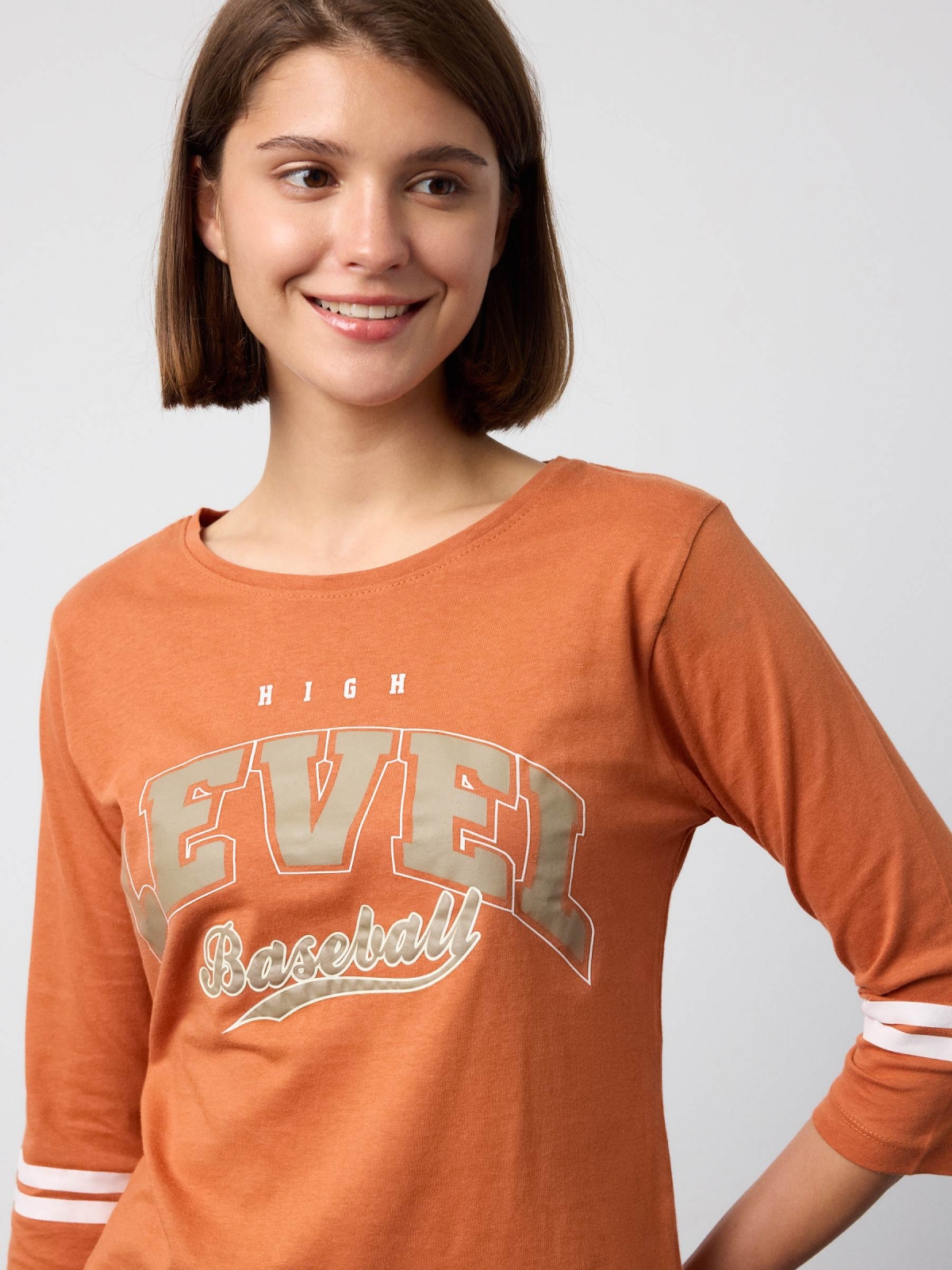  High Level 3/4 sleeve t-shirt copper