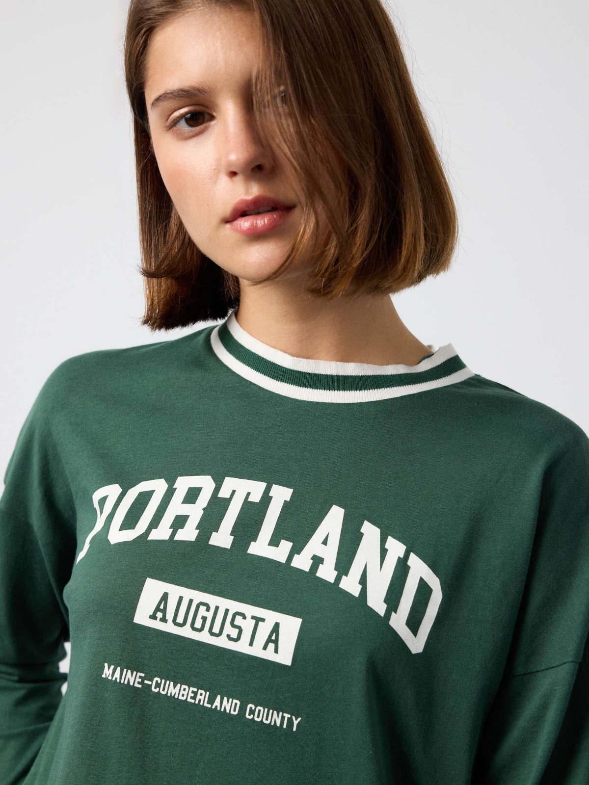  Camiseta oversized Portland verde oscuro