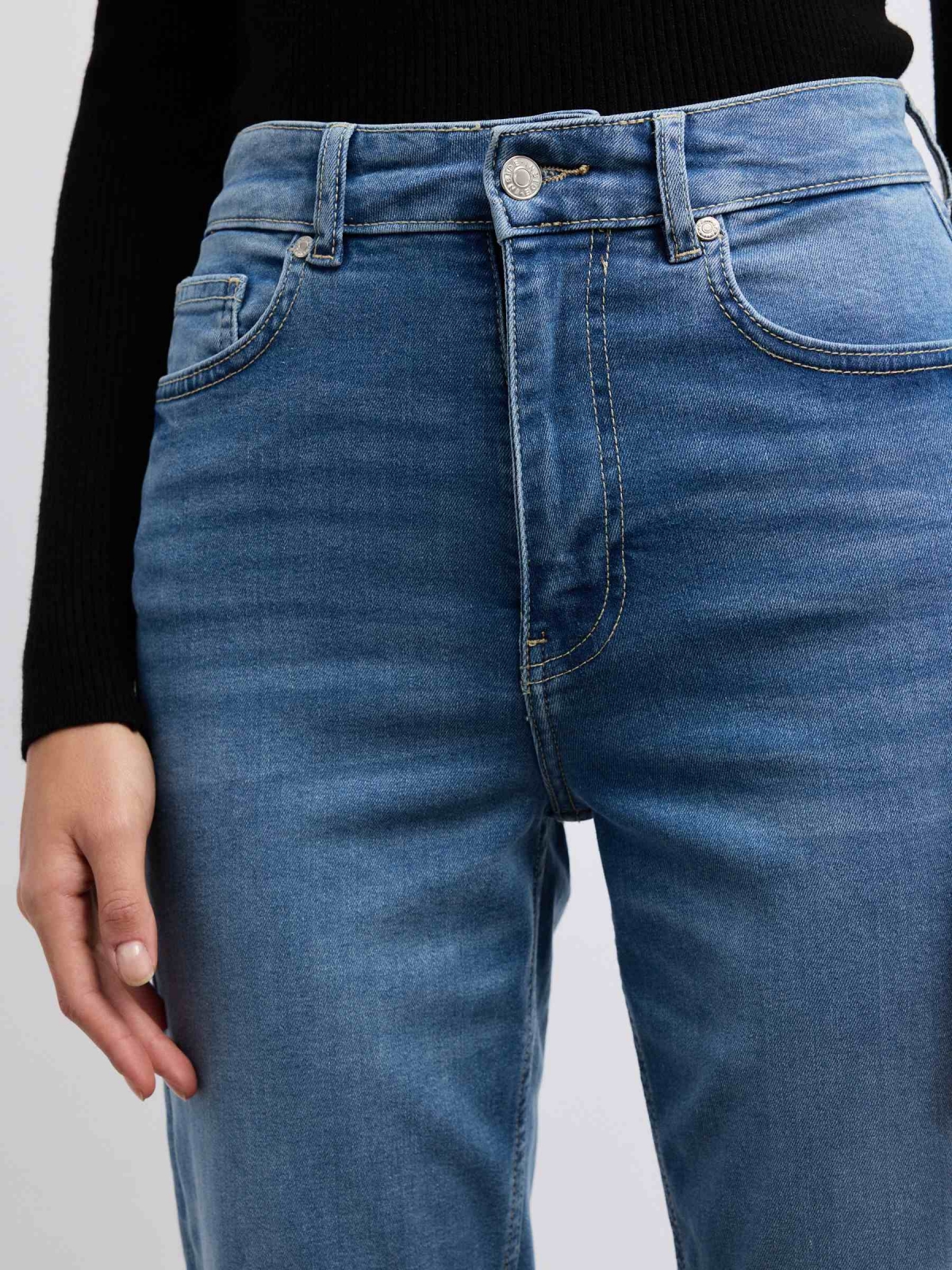  Mom slim high rise jeans blue