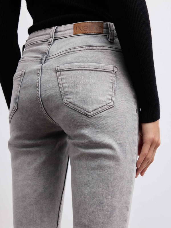 Basic gray skinny jeans grey detail view