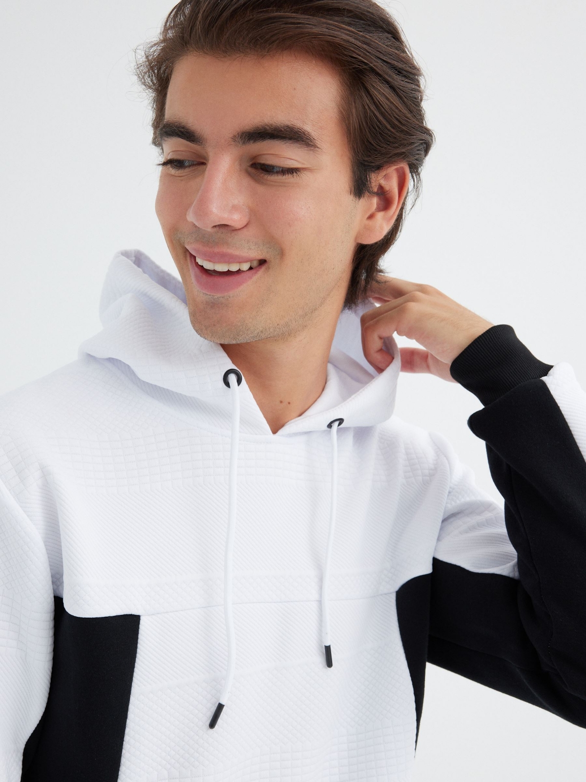  Sudadera con capucha b&w blanco