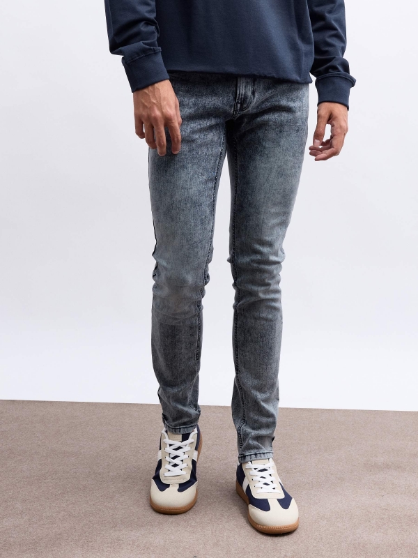 Super slim jeans blue middle front view