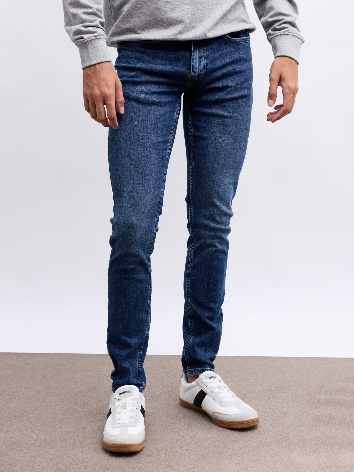 SuperSlim Jeans blue middle front view