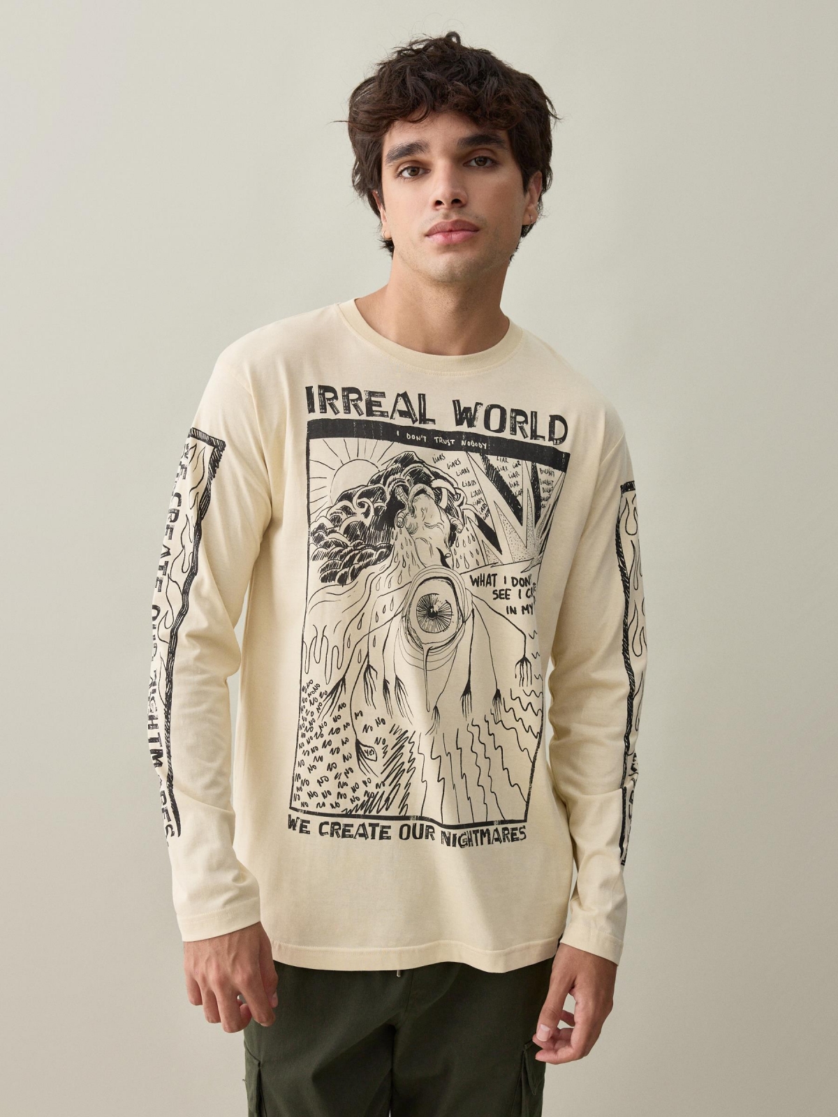 Camiseta Irreal World arena vista media frontal